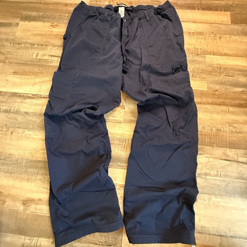 KOI Lindsey Cargo Scrub Pants, 7 pockets + hoops-XL Regular, Navy